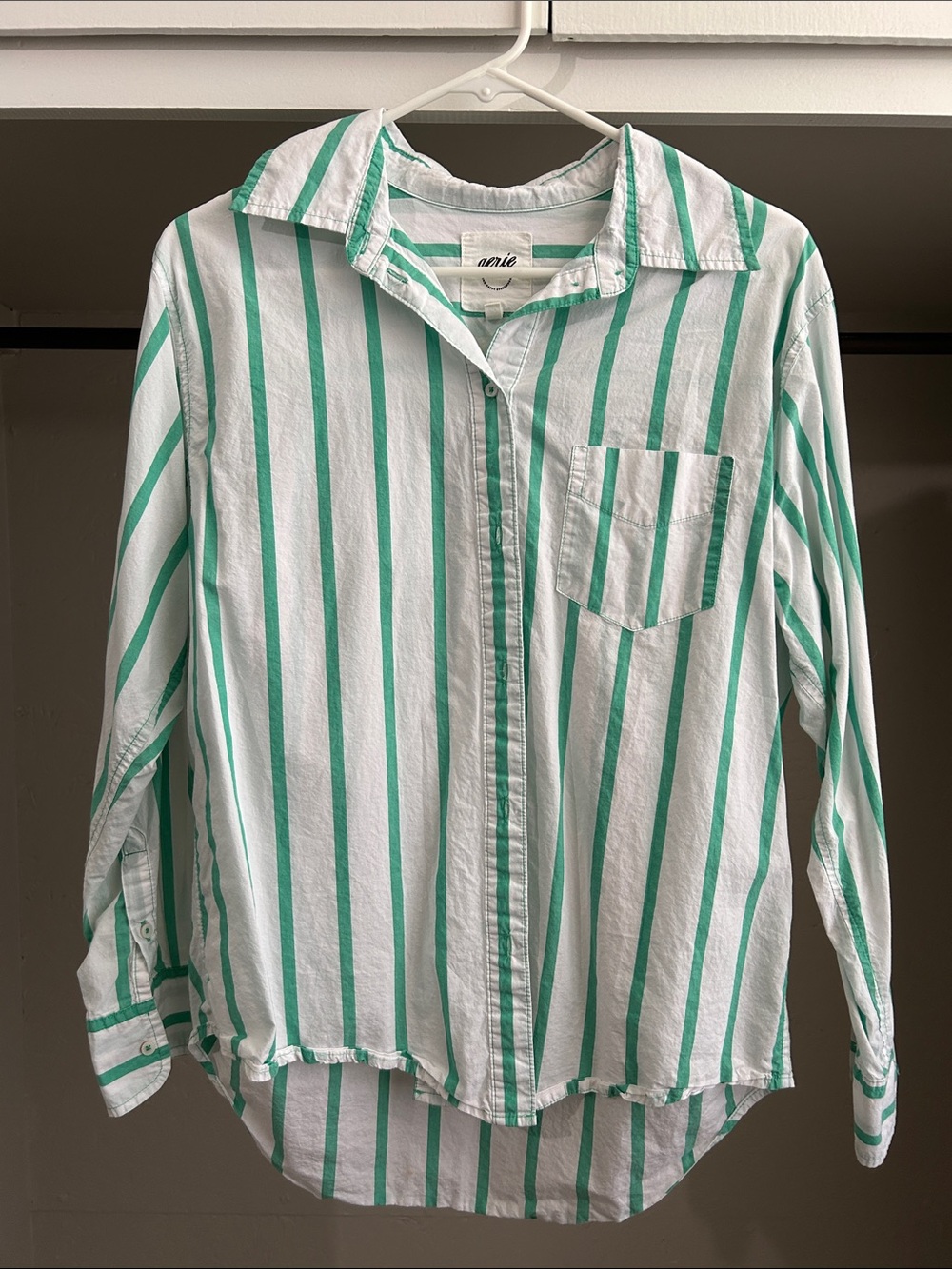 Aerie xs striped button down shirt